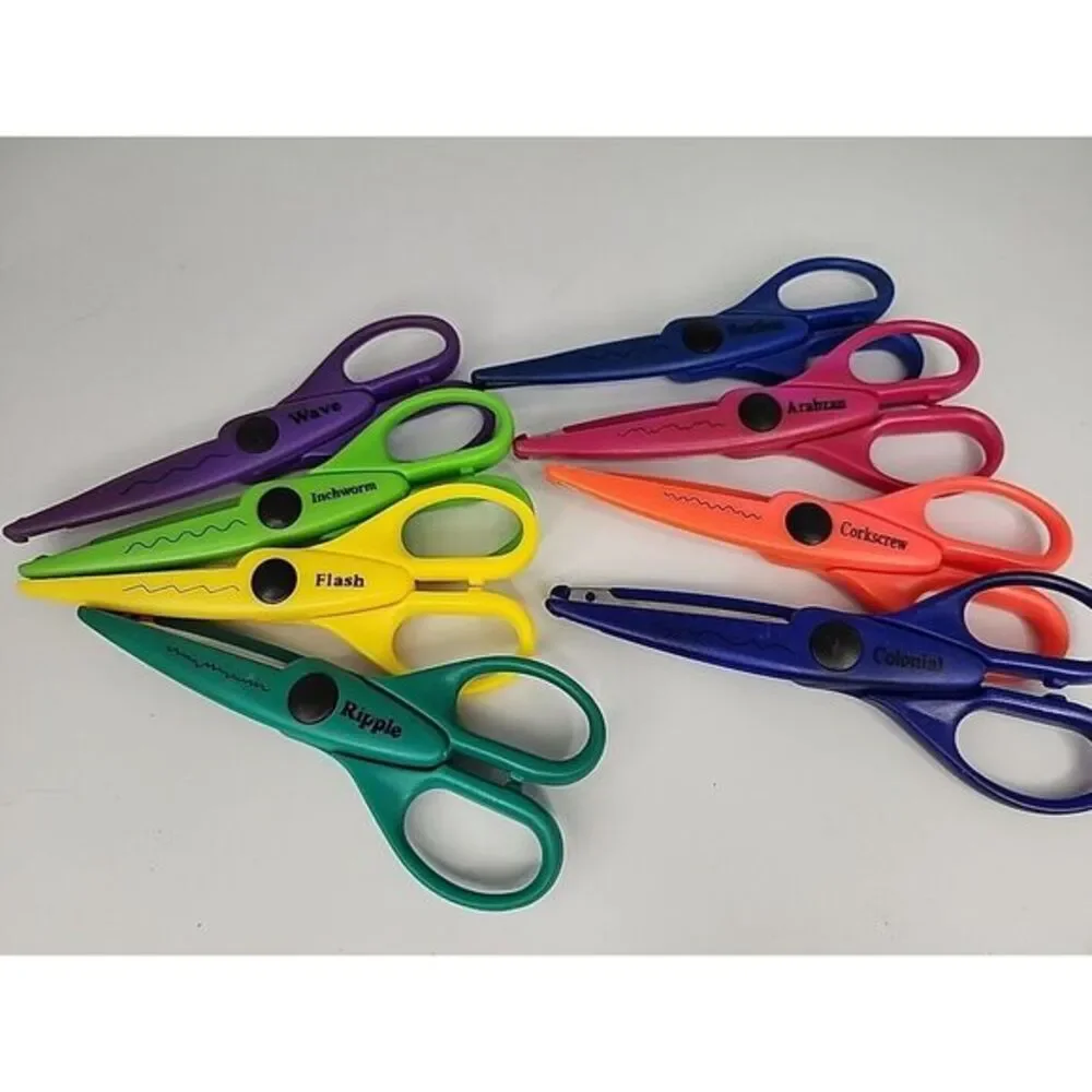Lot of 8 Decorative Edge Scissors‎ Scrapbooking Paper Trimming Crafts Unbranded
